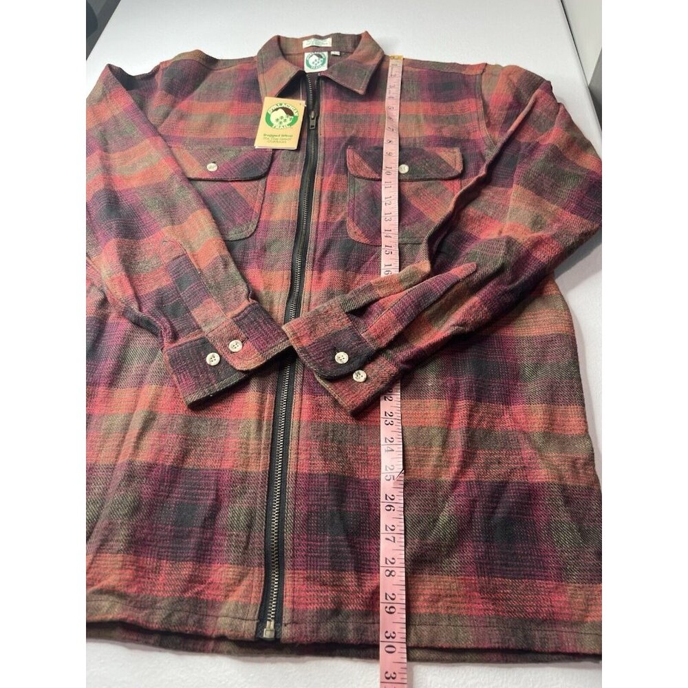 Vtg Appalachian Trail Plaid Zip Up Shirt Jacket Long Sleeve With Tags Size Large - Picture 6 of 12